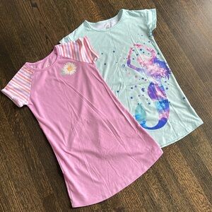 Wonder Nation Girls Pajama Nightgowns Set of 2